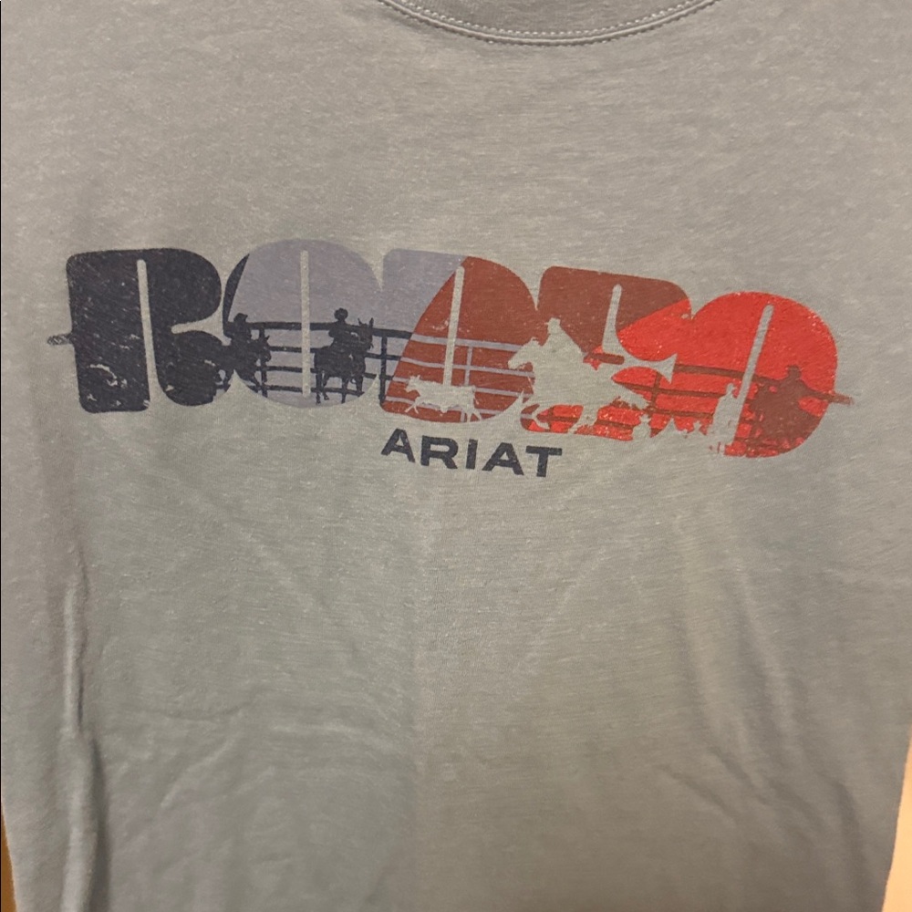 Ariat Men's Light Blue “Rodeo Time” T - Picture 3 of 5
